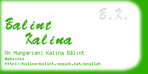 balint kalina business card